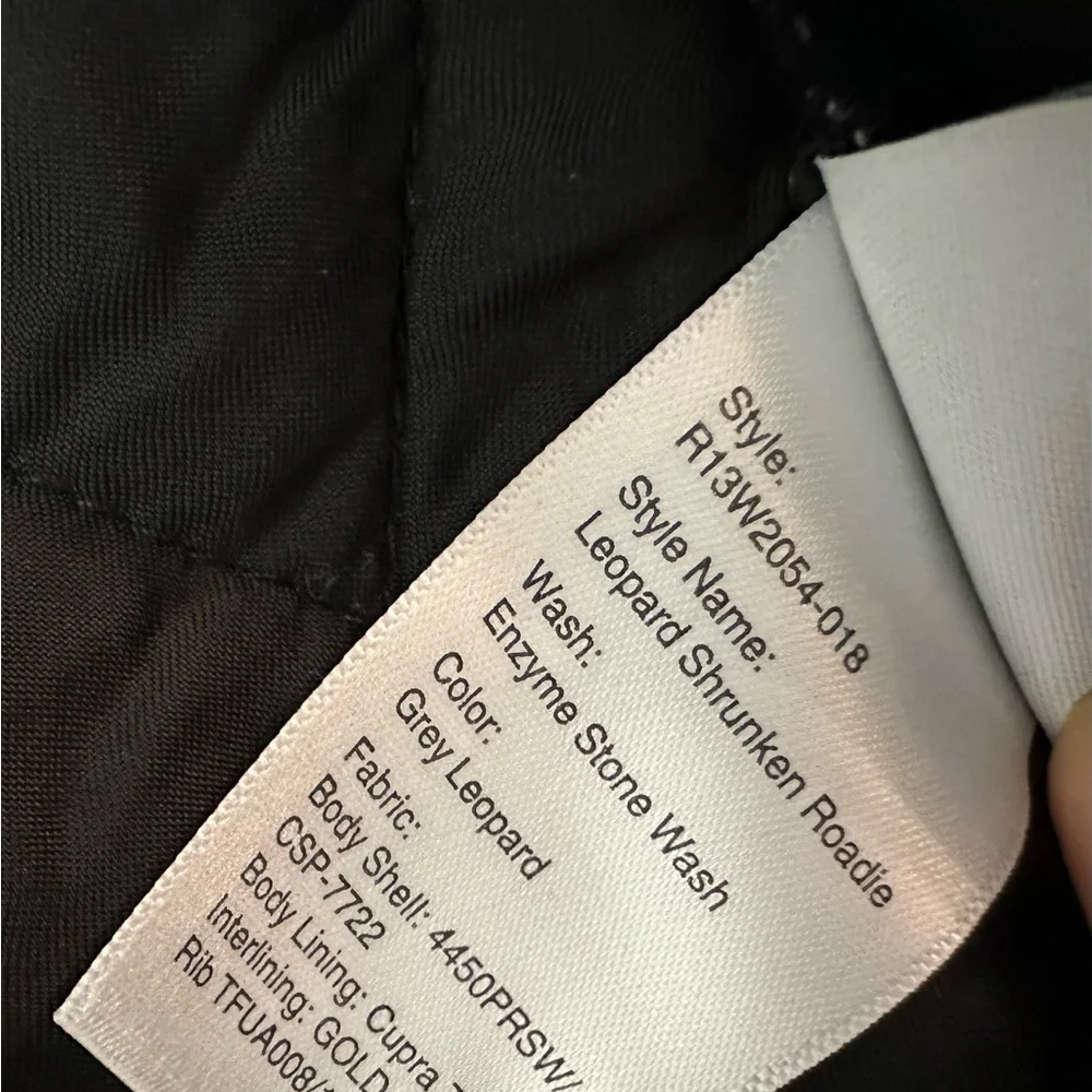 R13 shrunken‎ quilted roadie jacket silk leopard - Picture 14 of 16